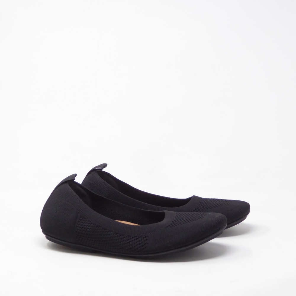 FitFlop Women Allegro Knit Ballet Flats Black EM7-090 Size 9